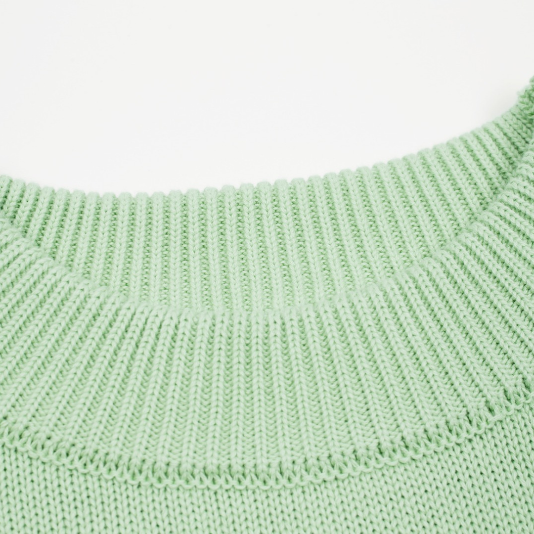 Pull Ami Paris Vert Cœur Blanc