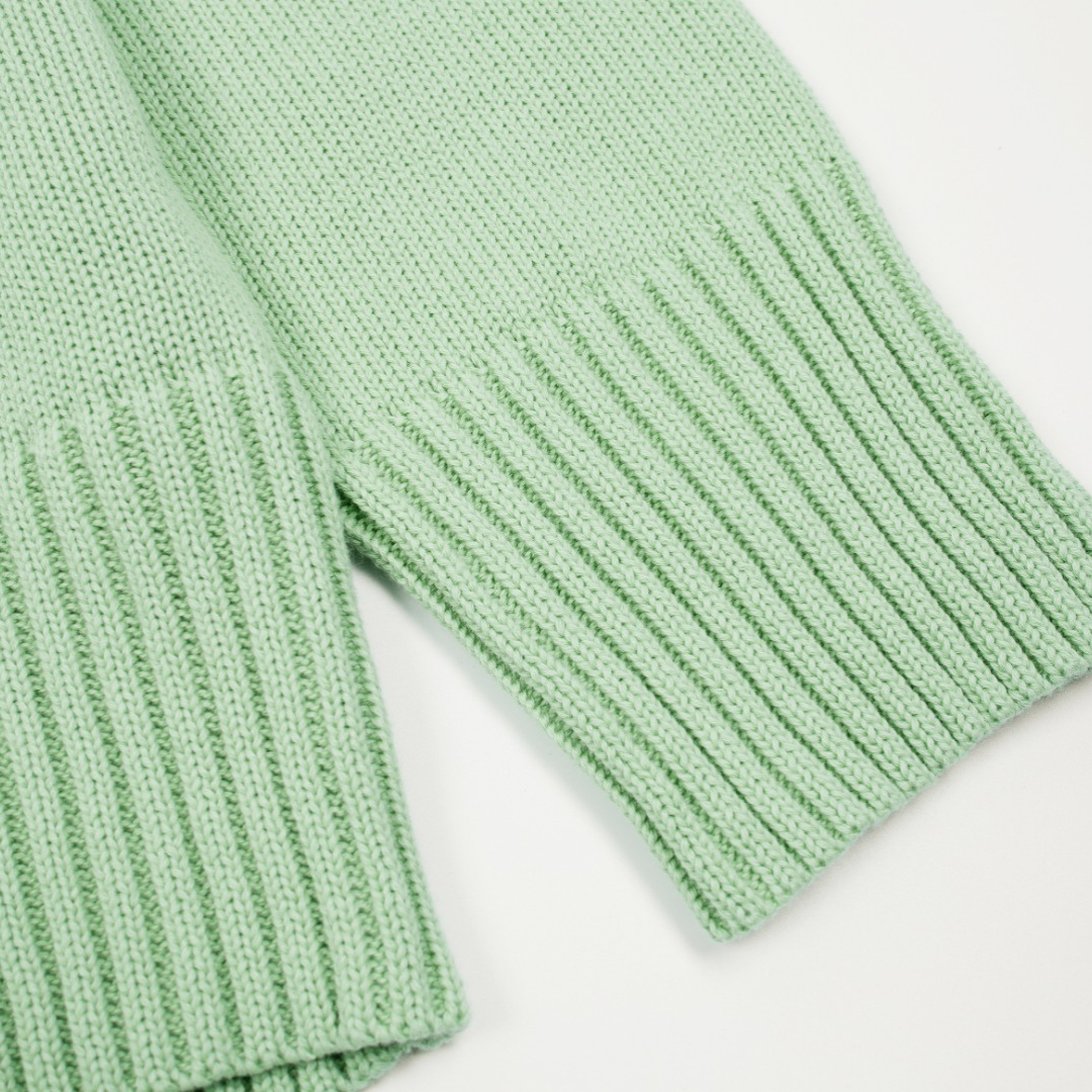 Pull Ami Paris Vert Cœur Blanc