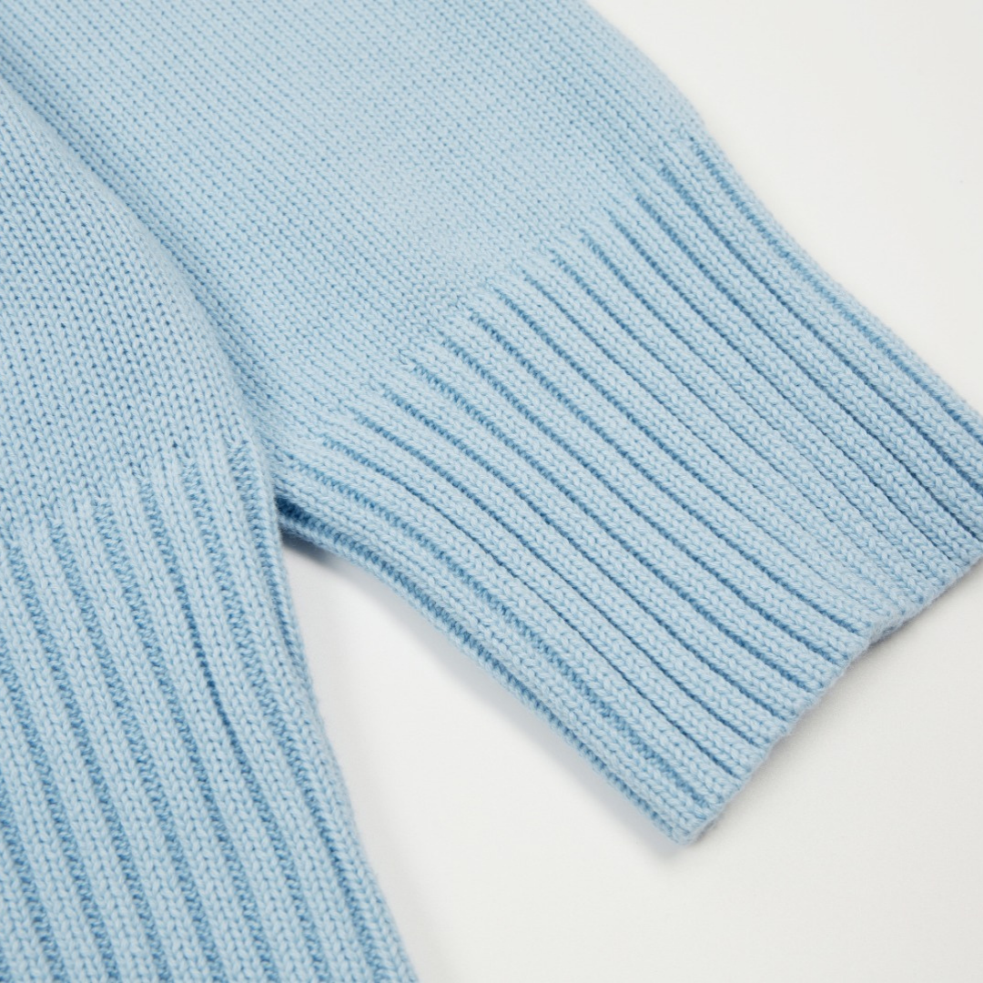 Pull Ami Paris Bleu Cœur Blanc