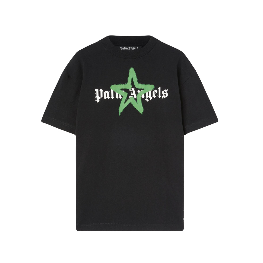 T-Shirt mit Palmenstern-Print