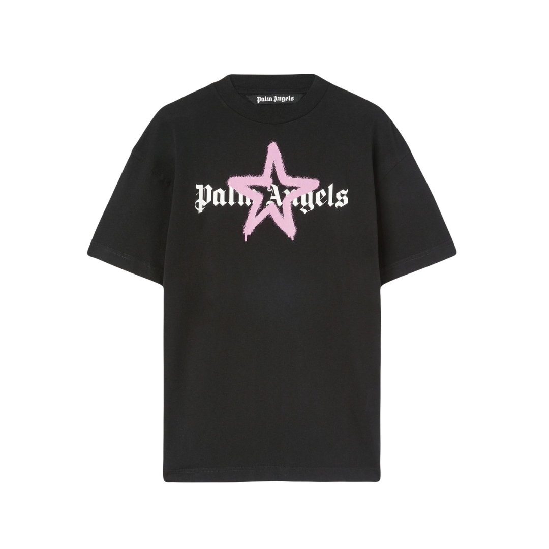 T-Shirt mit Palmenstern-Print