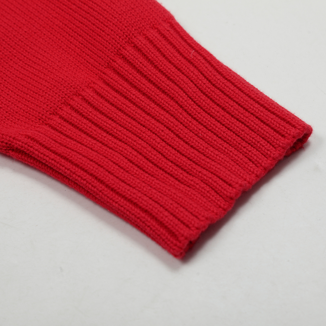 Pull Ami Paris Rouge Coeur Blanc