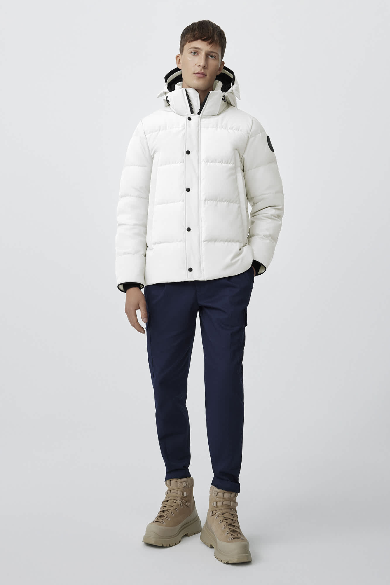 Canada Goose Wyndham White Black Label Parka