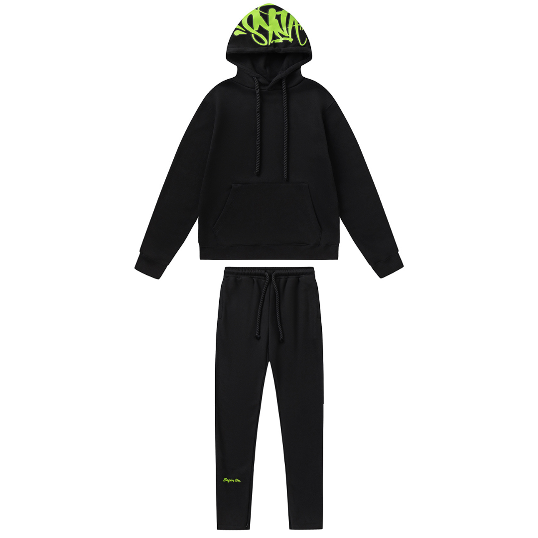 Syna World Schwarz-Grüner Trainingsanzug