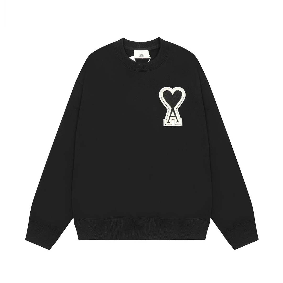 Pull Ami Paris Noir Cœur Noir
