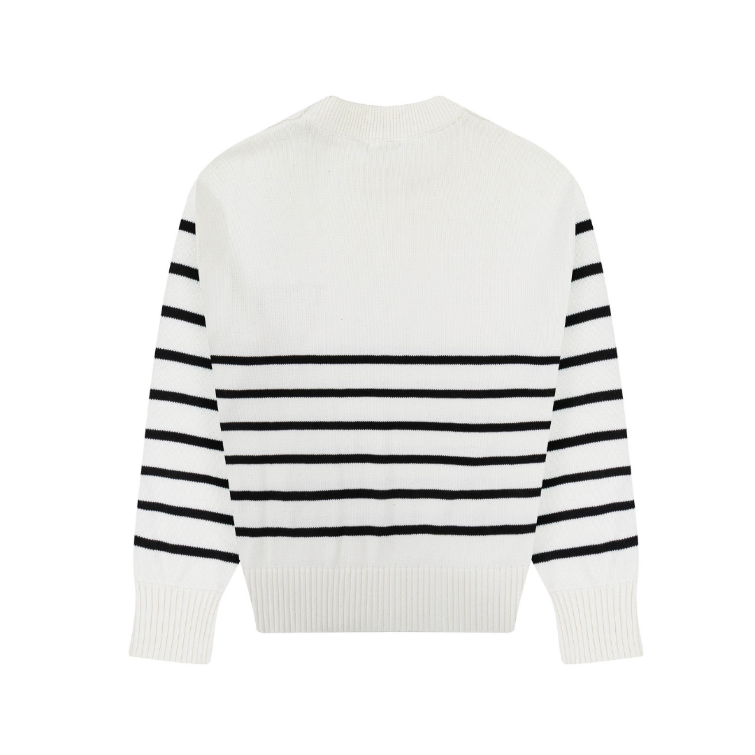 Pull Ami Paris Marin Blanc
