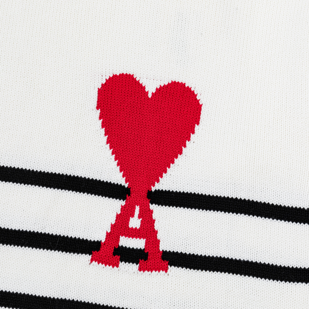 Pull Ami Paris Marin Blanc