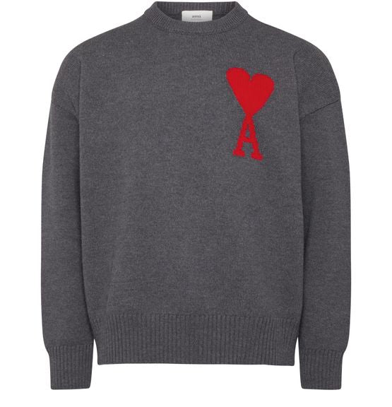 Pull Ami Gris Coeur Rouge