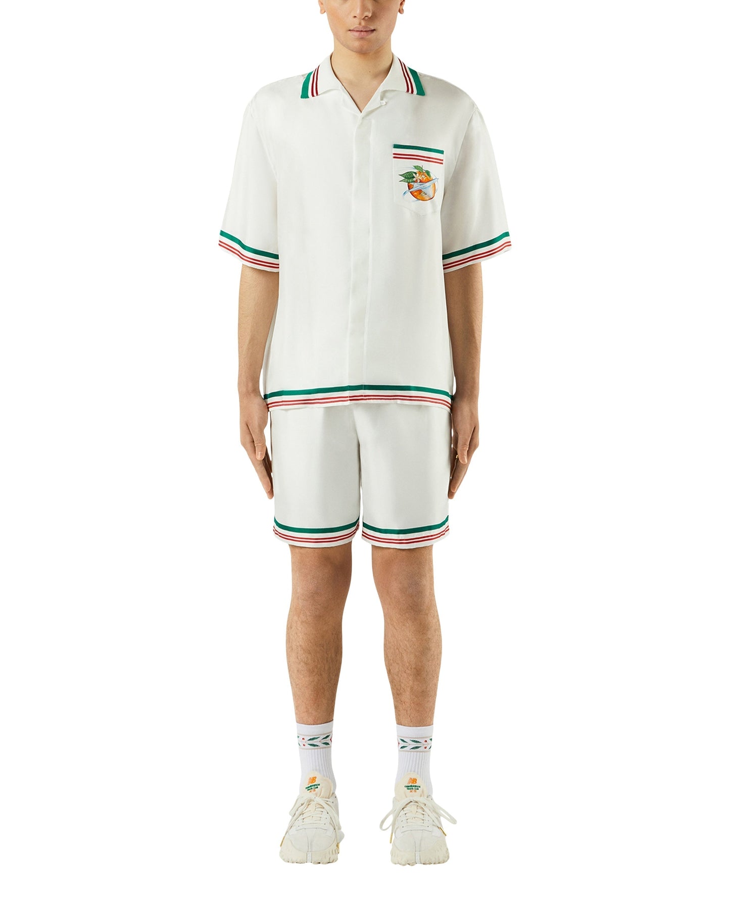Orbite Au Tour De L'Orange Silk Shirt