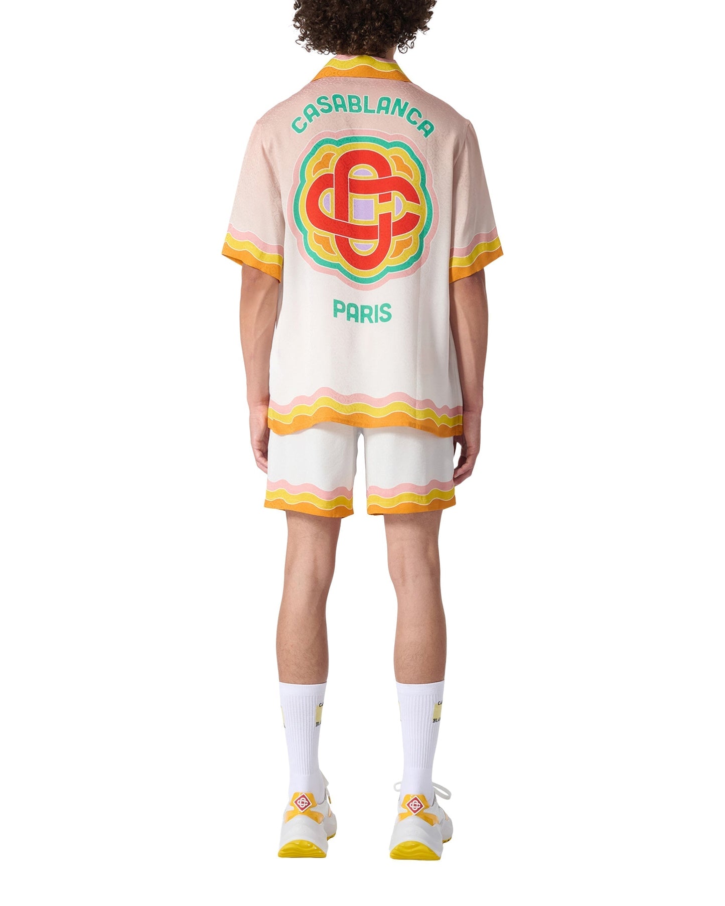 Rainbow Monogram Silk Shirt