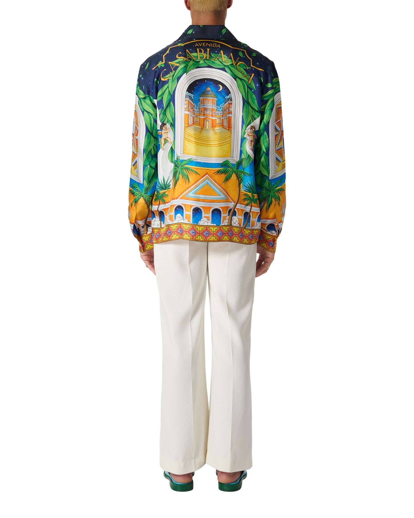 Maison D'Ete Cuban Collar Silk Shirt