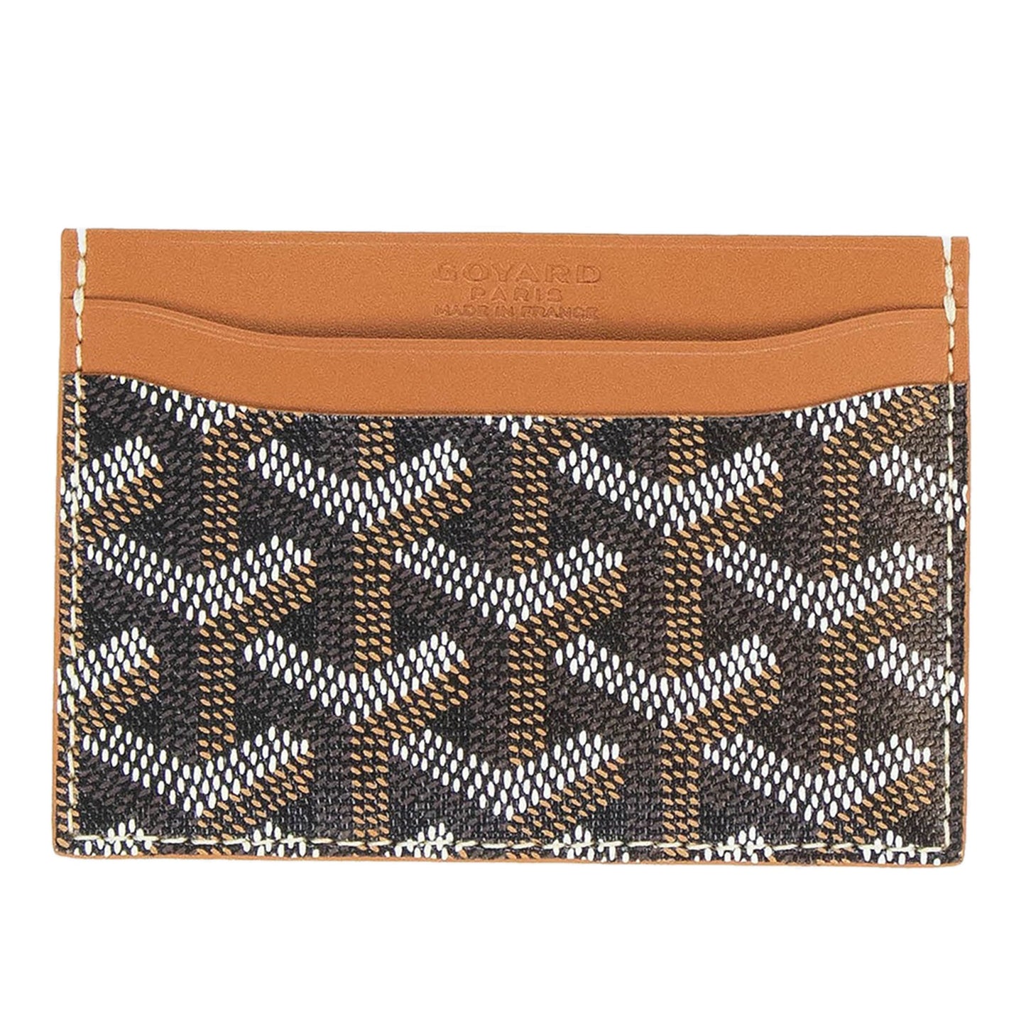 Goyard Saint Sulpice Kartenetui in Schwarz/Hellbraun
