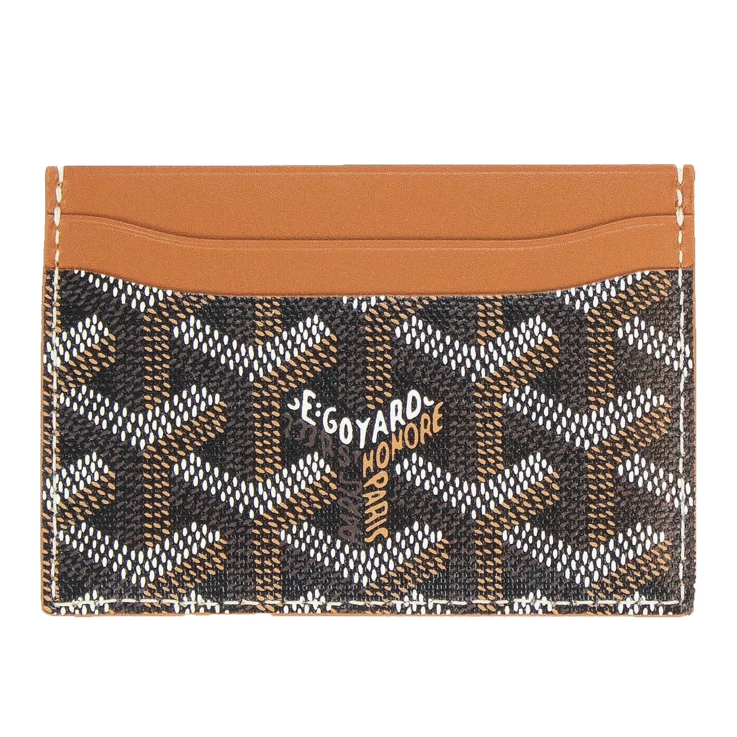 Goyard Saint Sulpice Kartenetui in Schwarz/Hellbraun