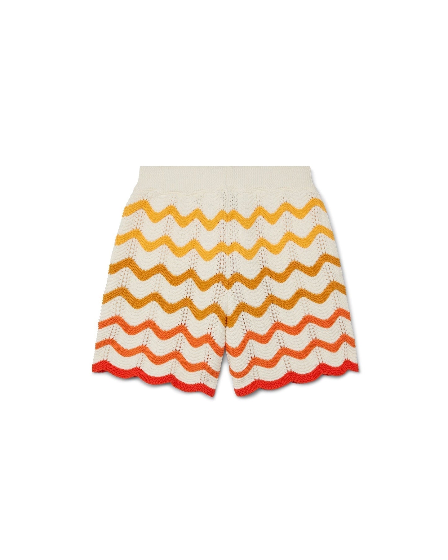 Orange Gradient Crochet Shorts