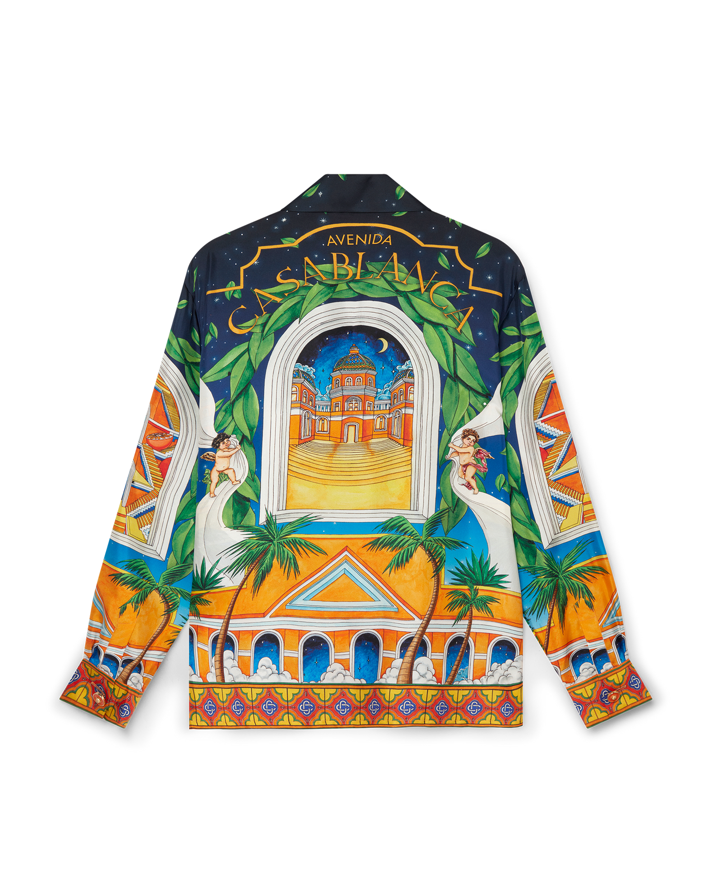 Maison D'Ete Cuban Collar Silk Shirt