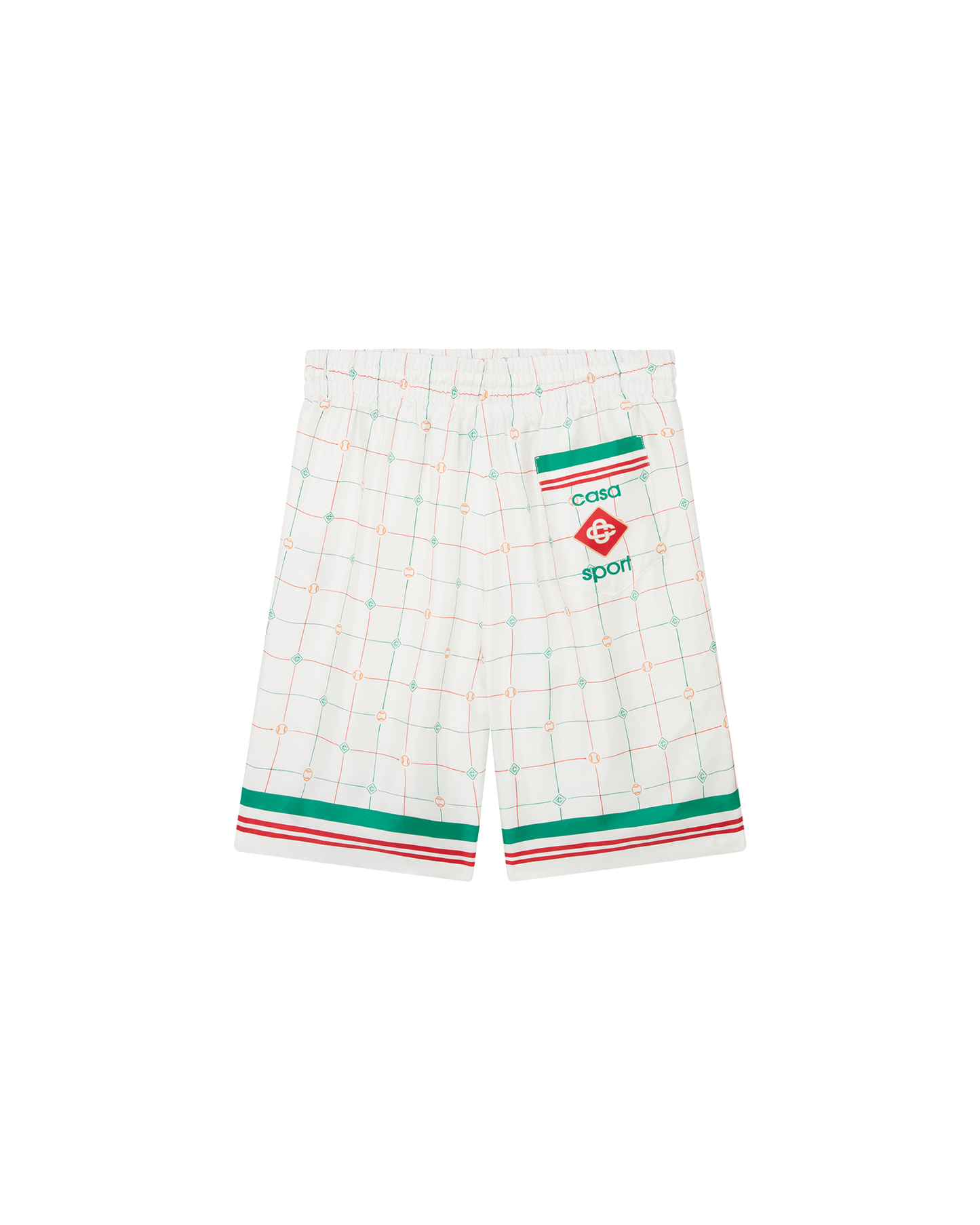Tennis Club – Karierte Seidenshorts