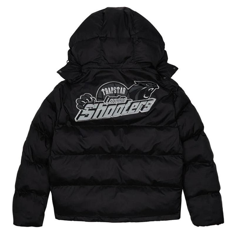 Shooters – Reflektierender Puffer in Schwarz mit Kapuze
