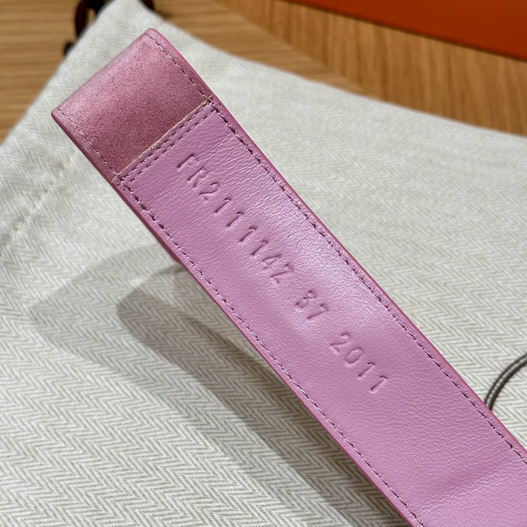 Hermès Braune & Rosa Zypern Sandalen