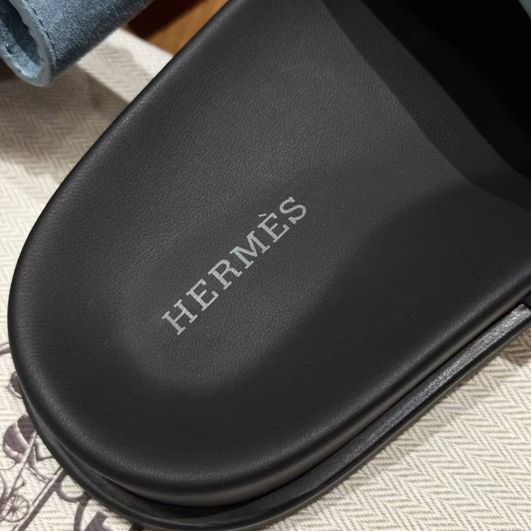 Hermès Blaue Zypern-Sandalen