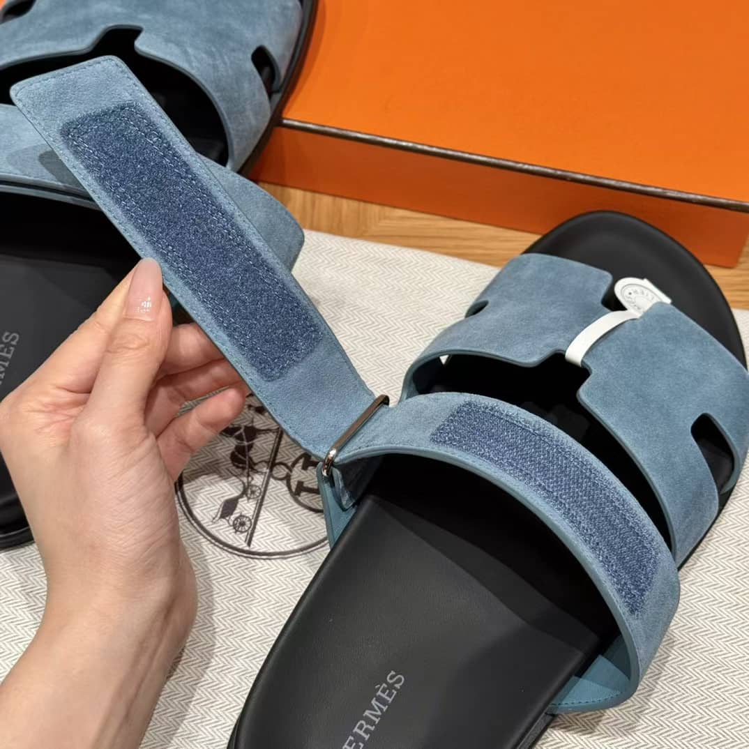 Hermès Blaue Zypern-Sandalen