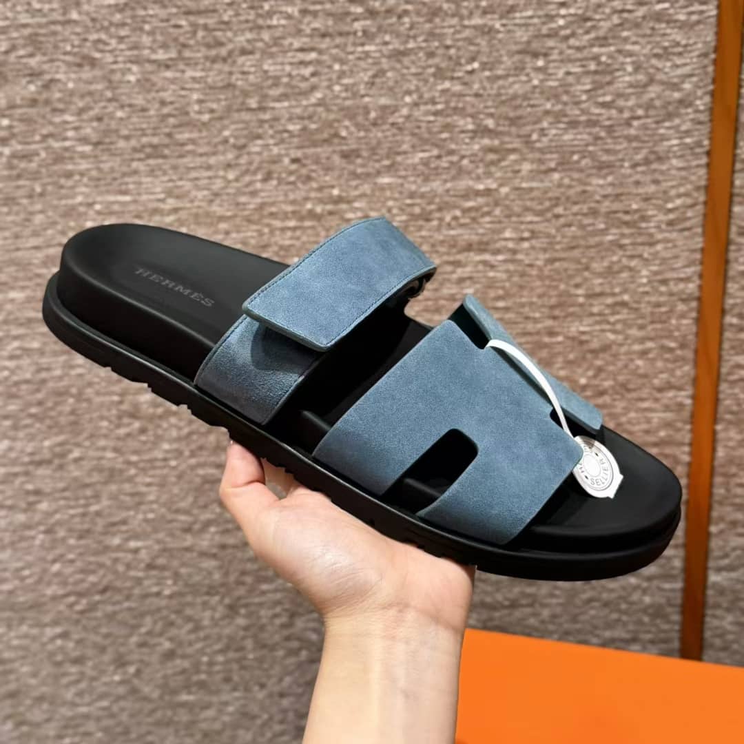 Hermès Blaue Zypern-Sandalen