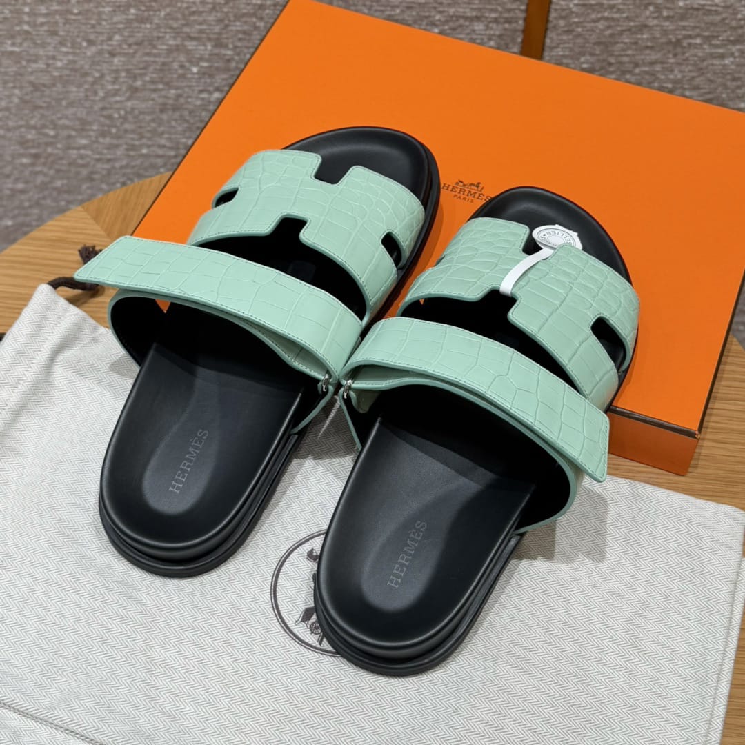 Hermès Cyprus Sandalen Cayman Blau