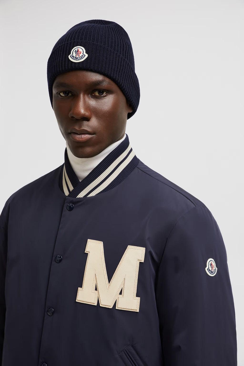 Bonnet en laine fine Bleu marine