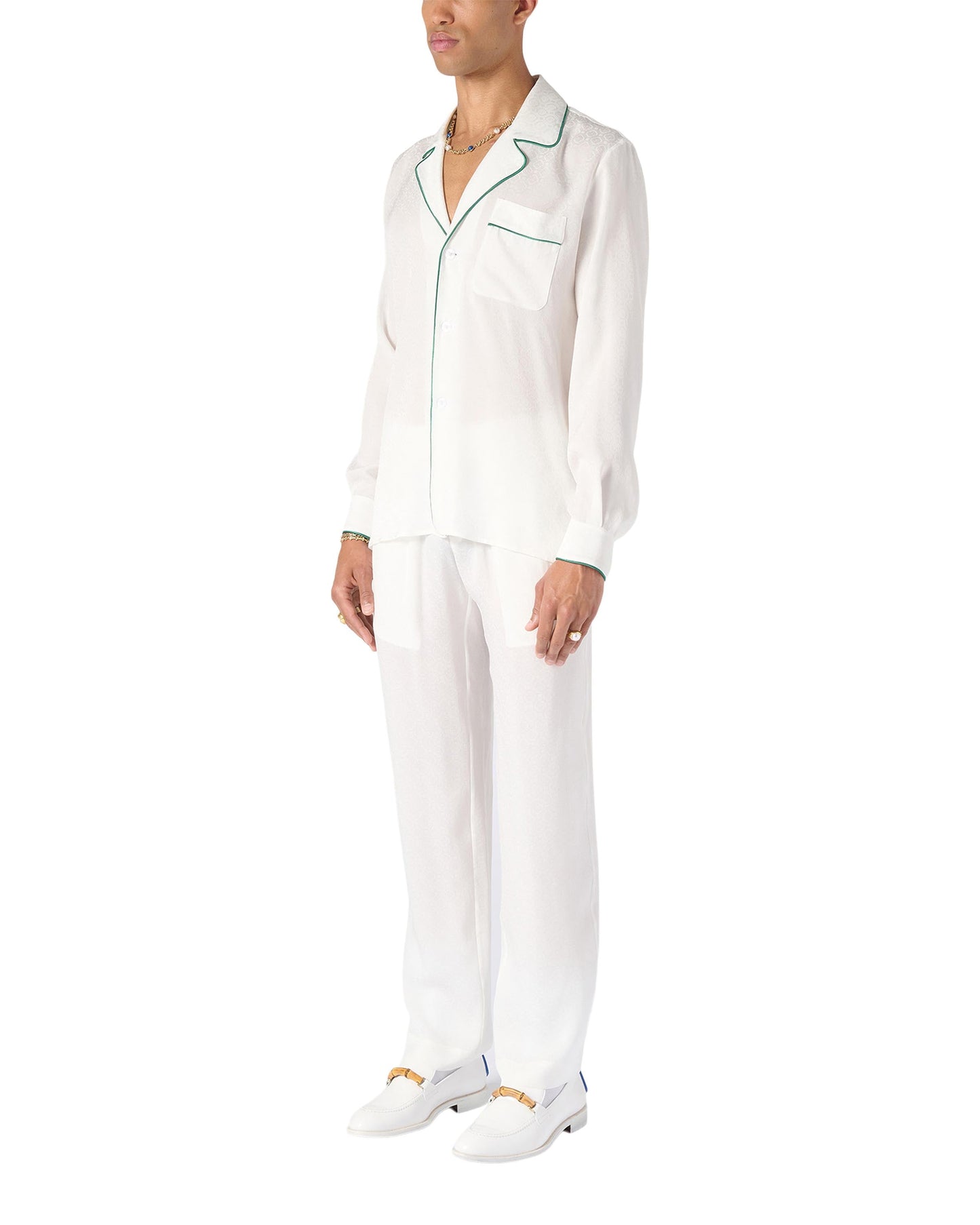Monogram Pyjama Silk Shirt