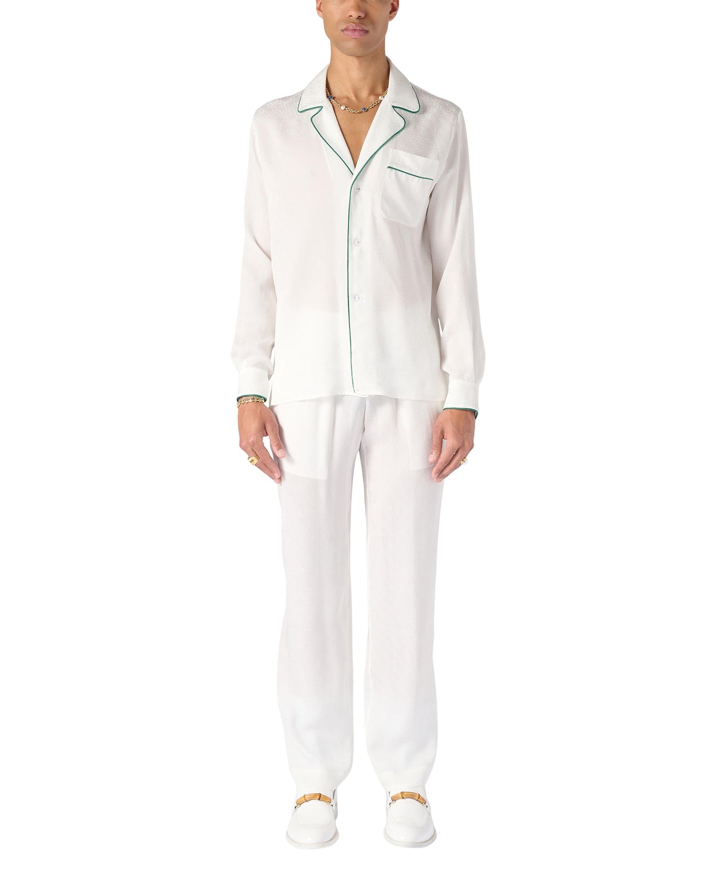 Monogram Pyjama Silk Shirt