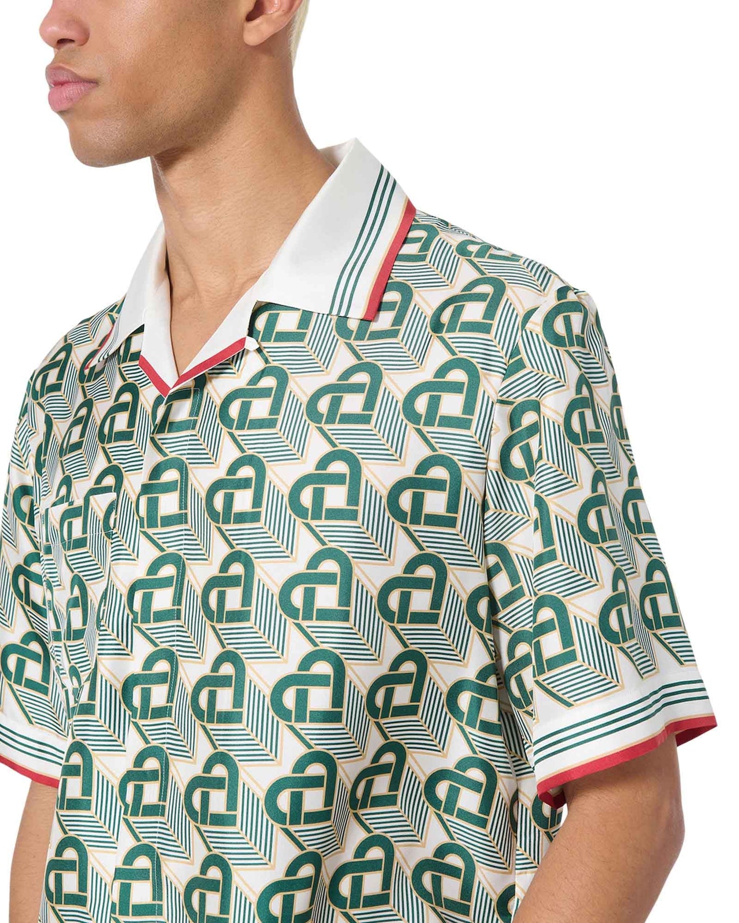 Heart Monogram Silk Shirt