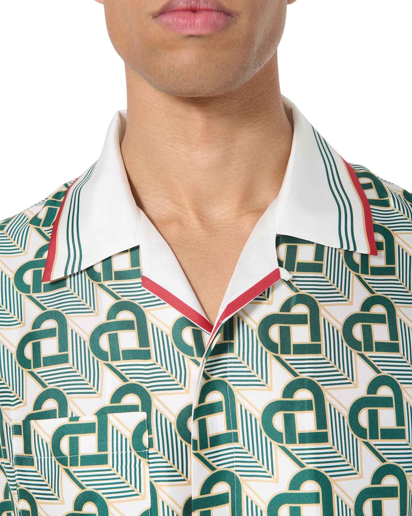 Heart Monogram Silk Shirt