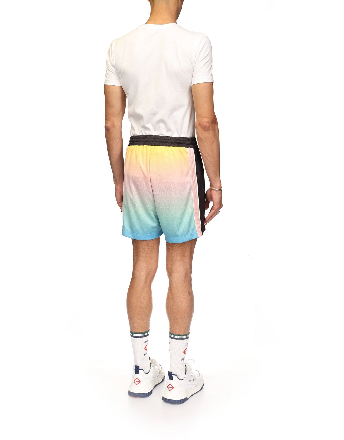 Fußballshorts mit pastellfarbenem Farbverlauf