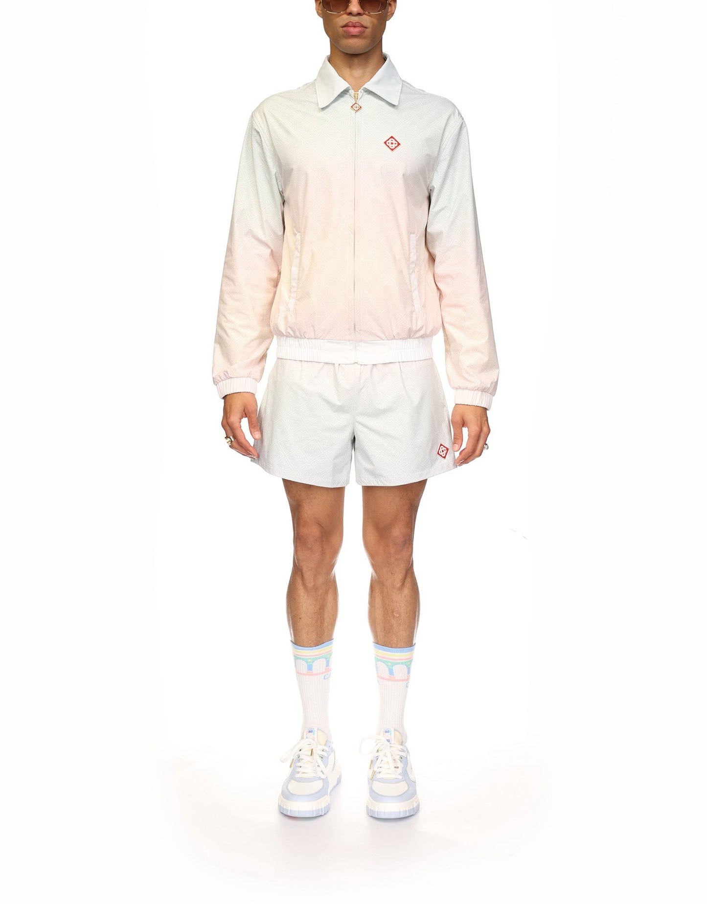 Trainingsshorts mit Farbverlauf und Laserdetail