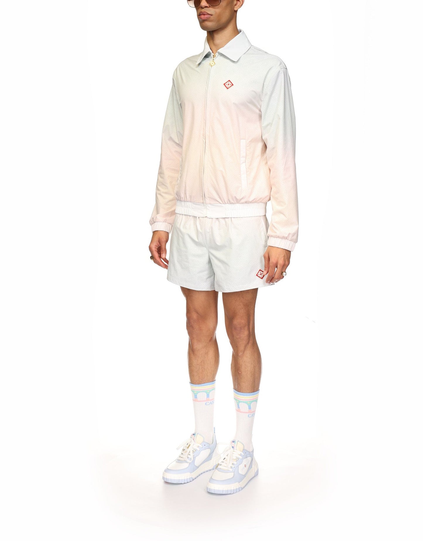 Trainingsshorts mit Farbverlauf und Laserdetail