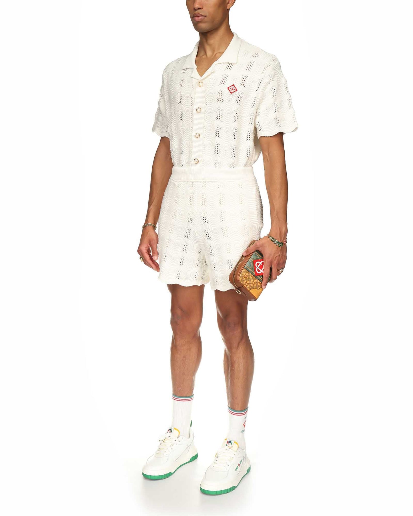 Gehäkelte Shorts mit Wellenmuster