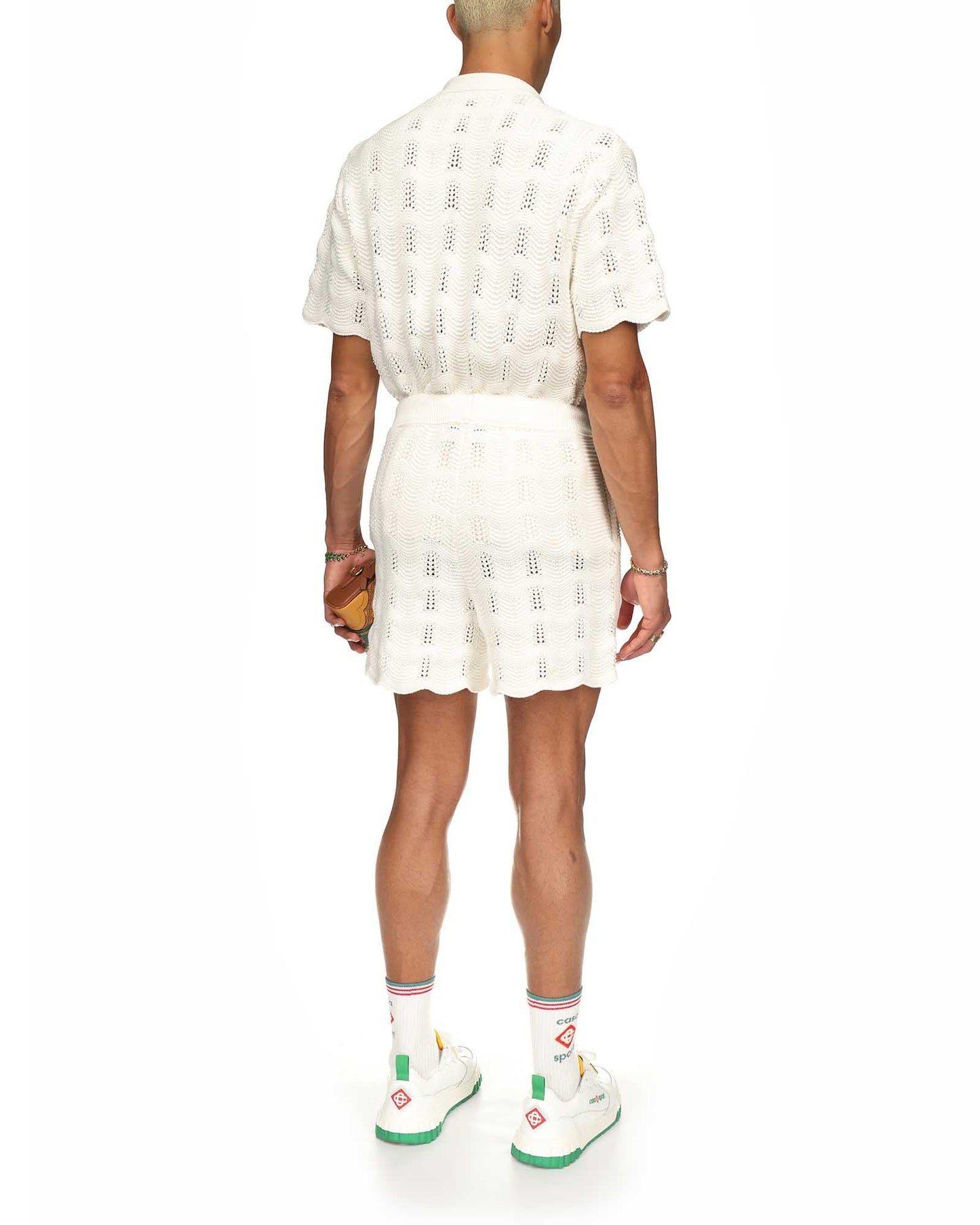 Gehäkelte Shorts mit Wellenmuster