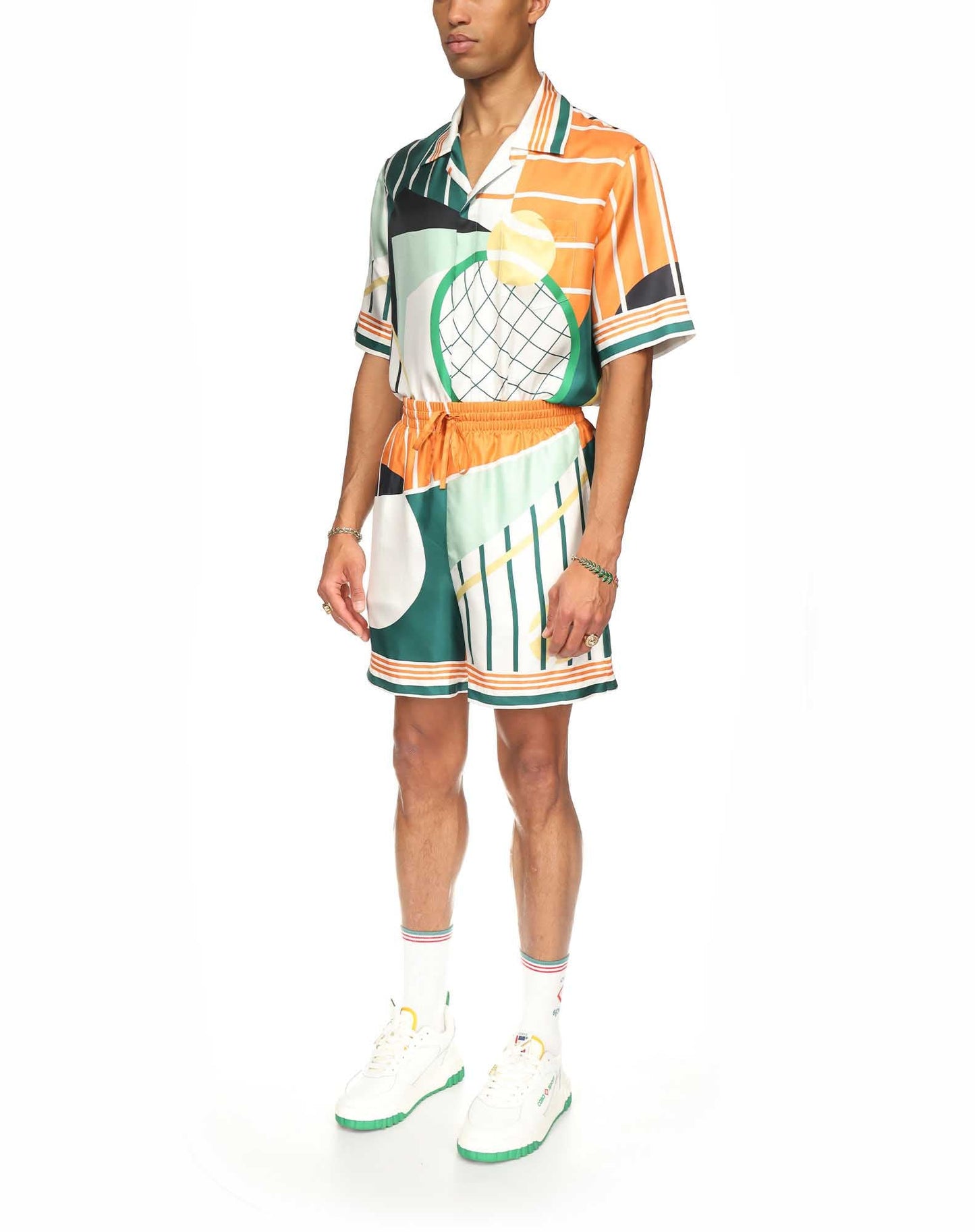 Court Abstrait Silk Shorts