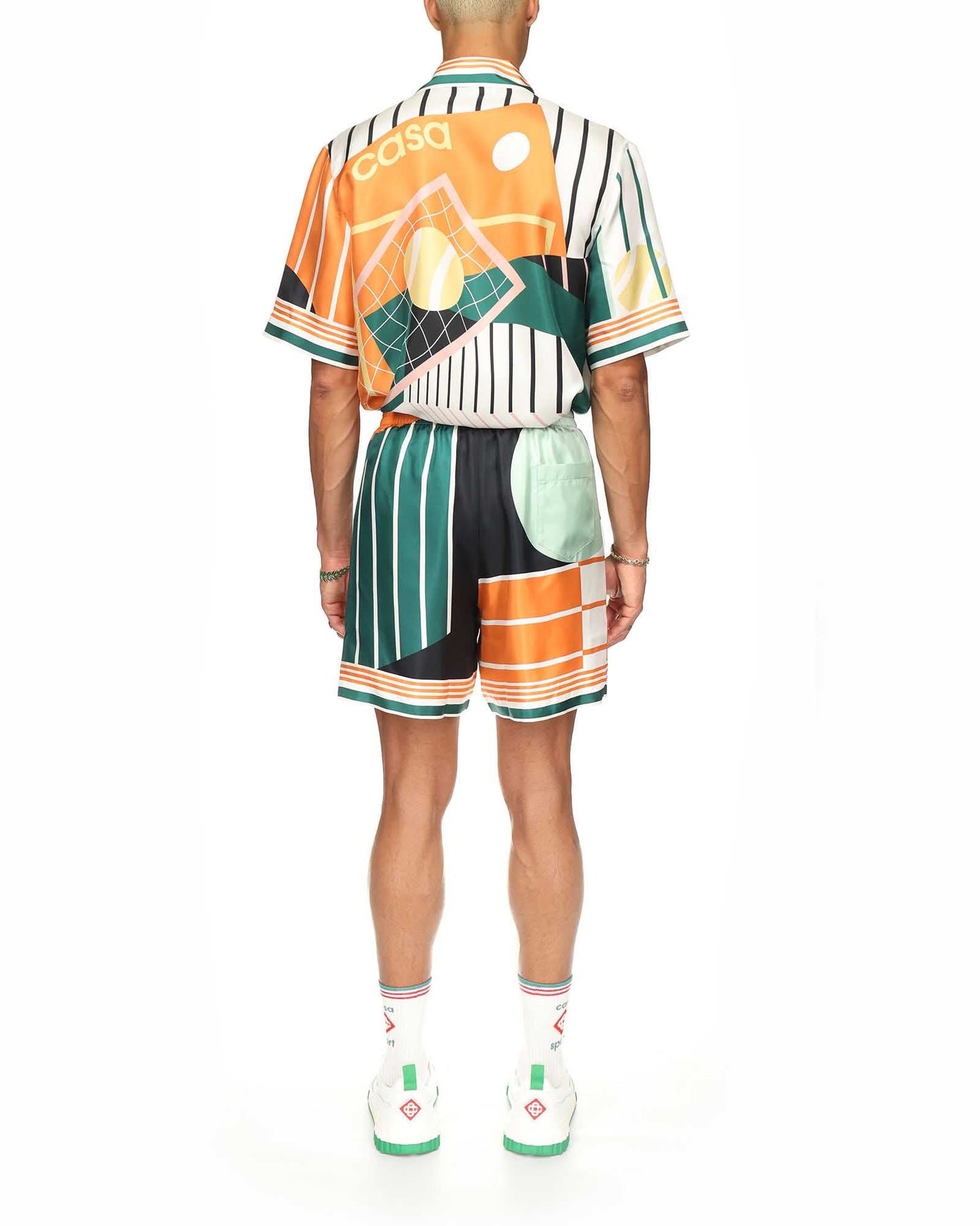 Court Abstrait Silk Shorts