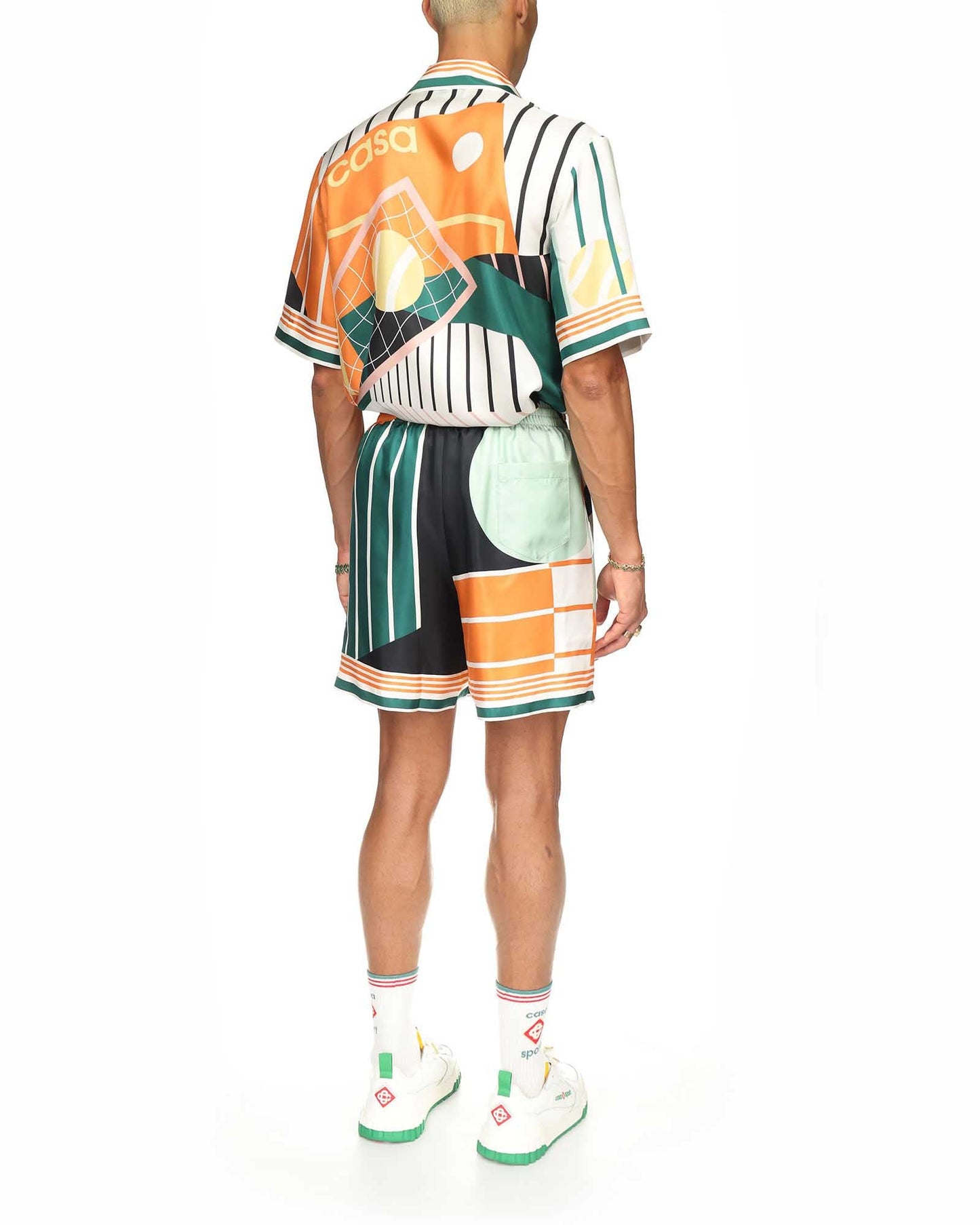 Court Abstrait Silk Shorts