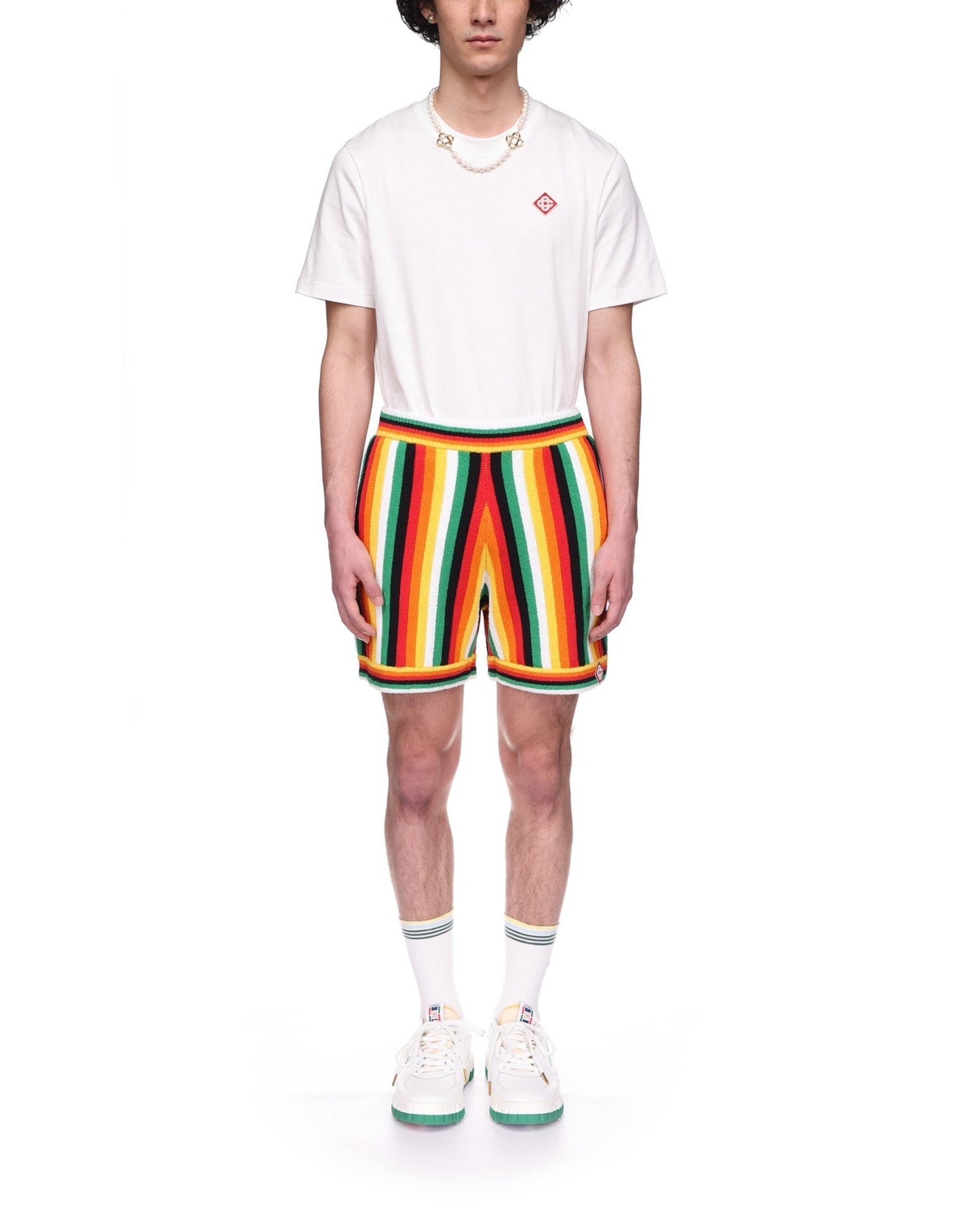 Gestreifte Frottee-Shorts