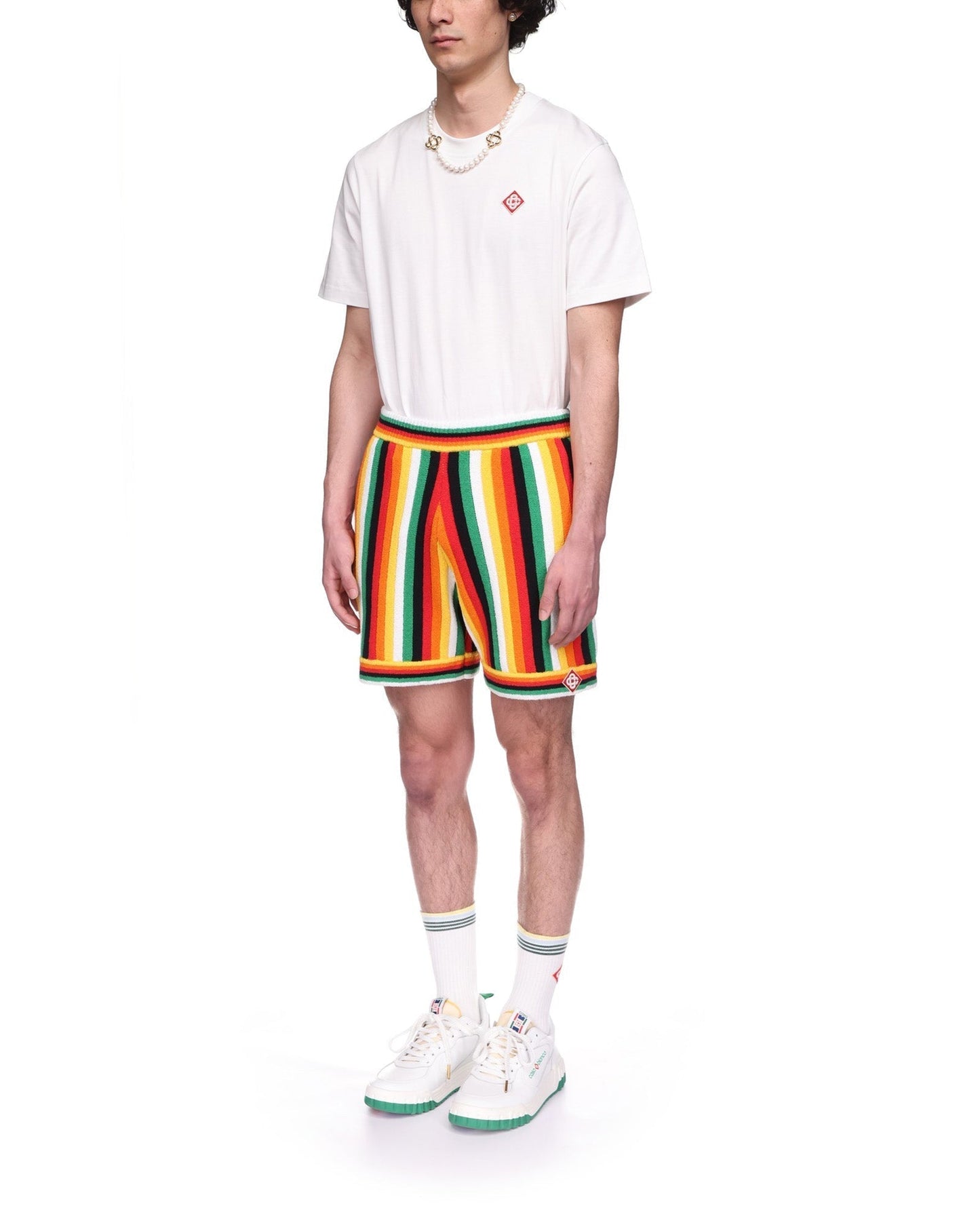 Gestreifte Frottee-Shorts