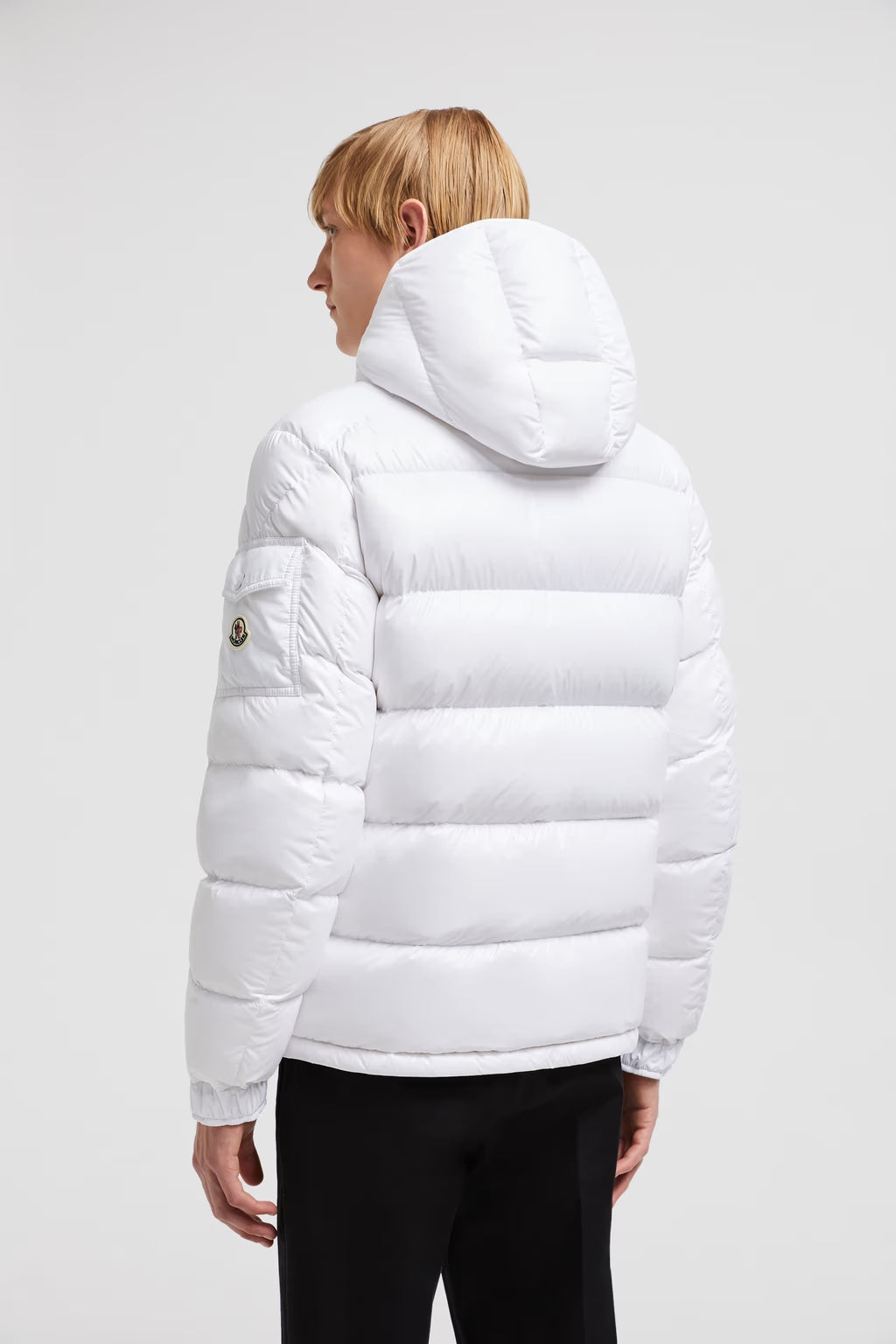 Doudoune courte à capuche Moncler Maya Blanc