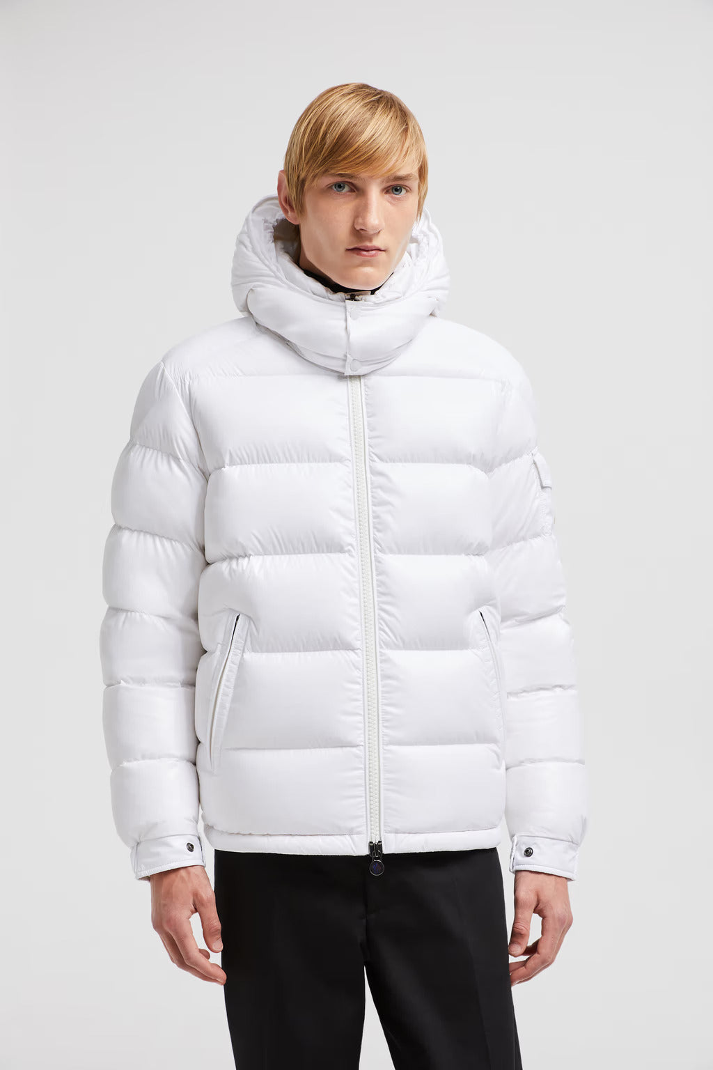 Doudoune courte à capuche Moncler Maya Blanc