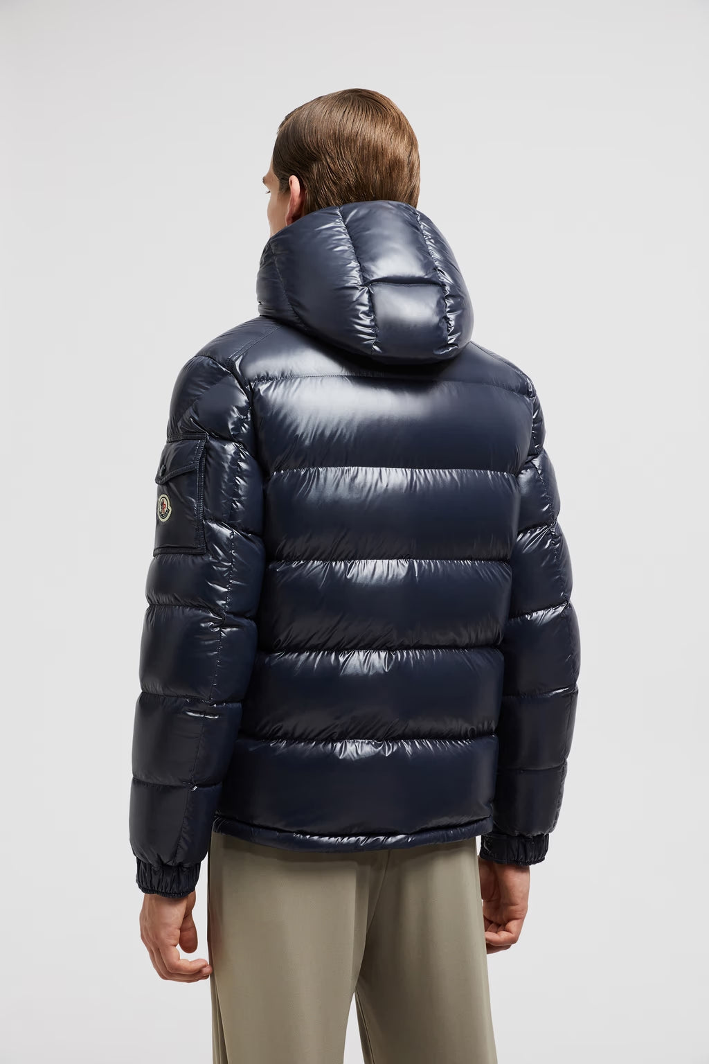 Doudoune courte à capuche Moncler Maya Bleu nuit
