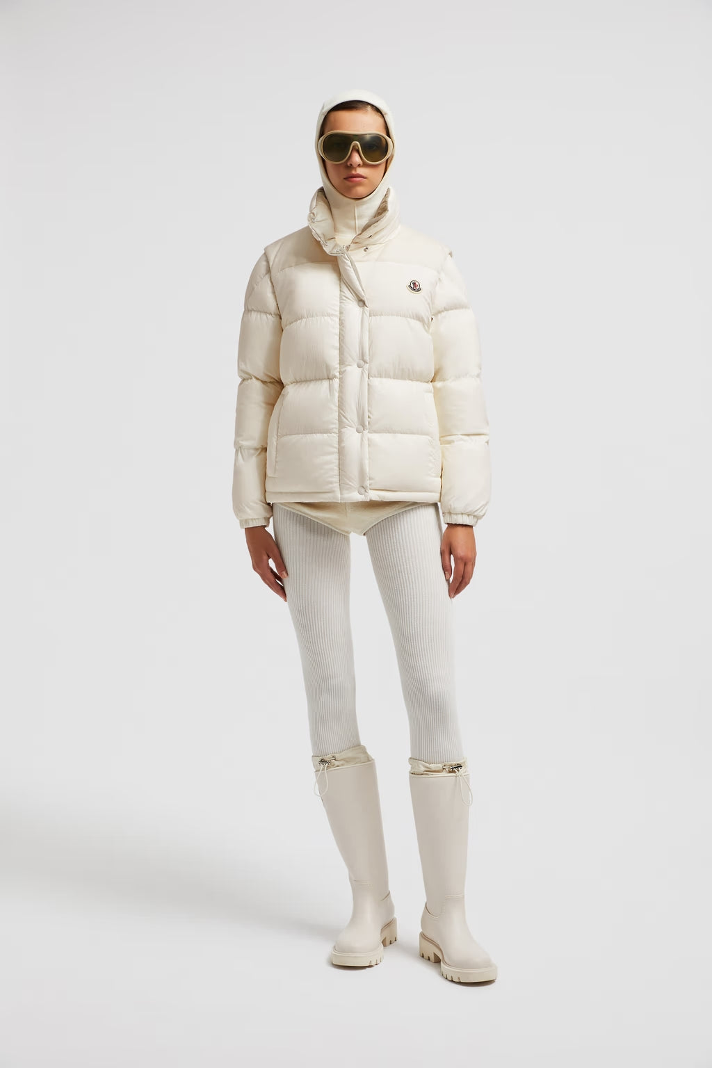 Doudoune courte réversible Moncler Verone Blanc