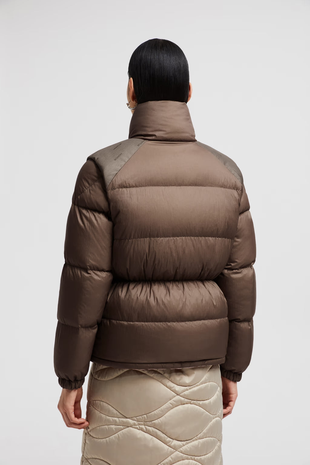 Moncler Verone Maron Wendbare kurze Daunenjacke