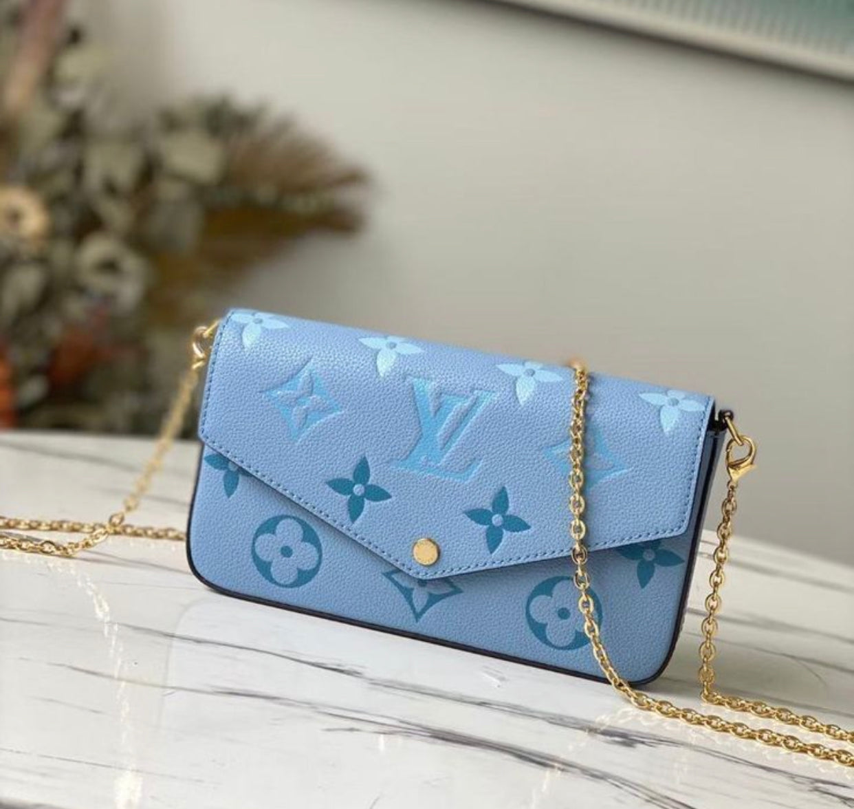 Pochette Louis Vuitton Félicie Bleu