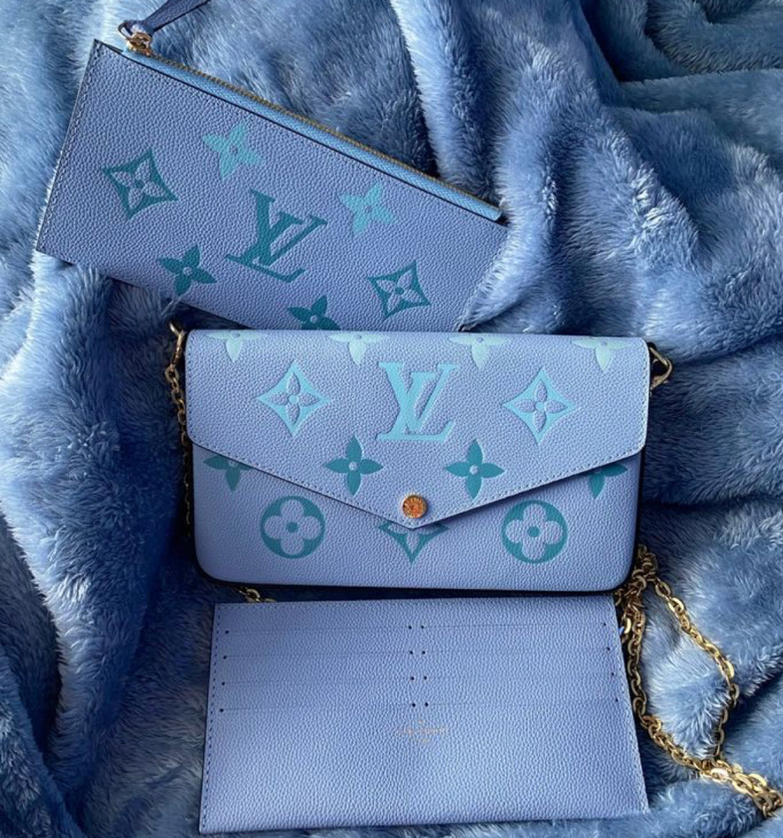 Pochette Louis Vuitton Félicie Bleu
