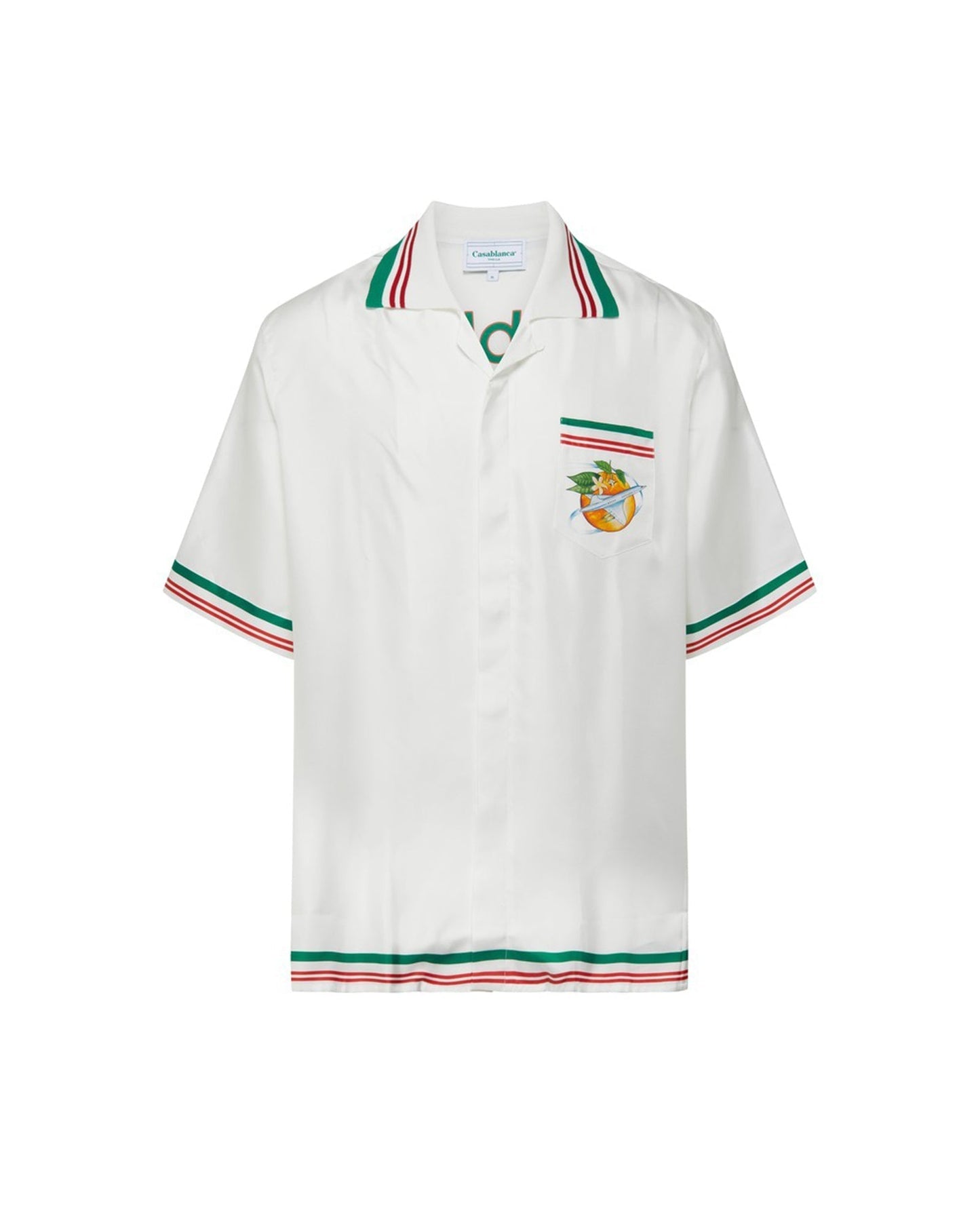Orbite Au Tour De L'Orange Silk Shirt
