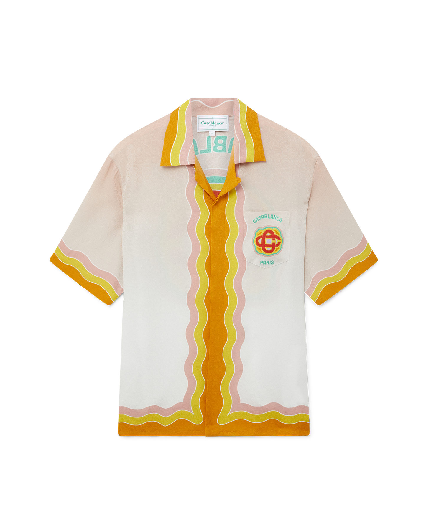 Rainbow Monogram Silk Shirt